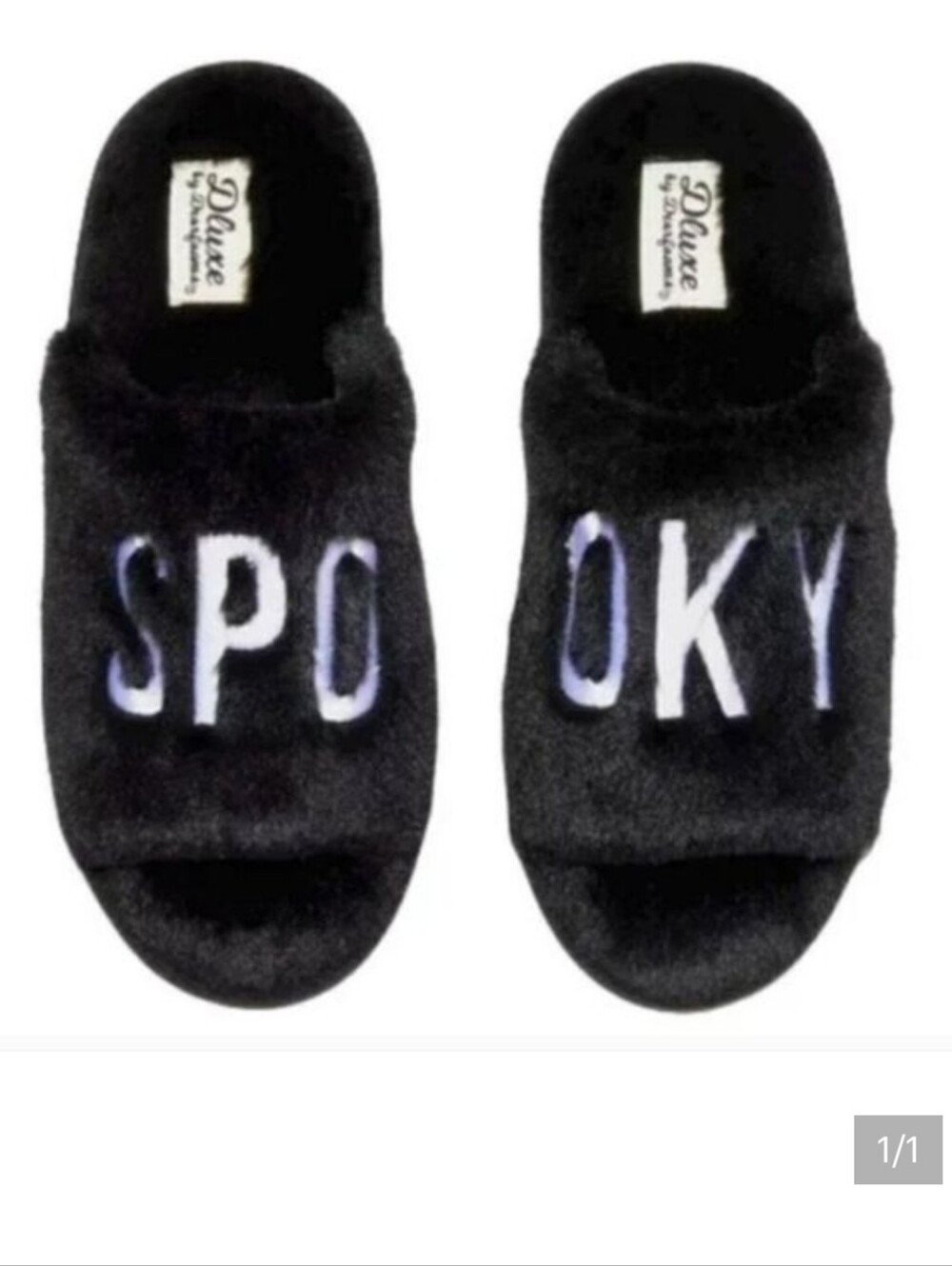 Dearfoam SPOOKY Halloween Slip On House Slippers Small & Medium